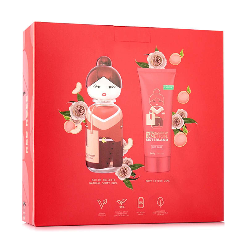 Sisterland Red Rose para mujer / SET - 80 ml Eau De Toilette Spray