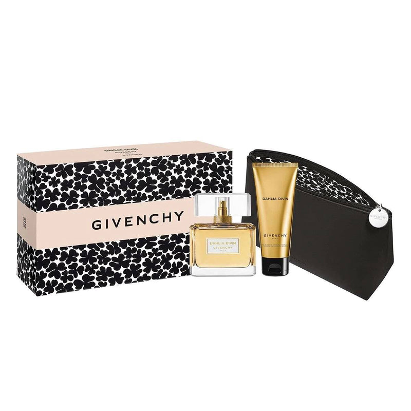 GIVENCHY - Dahlia Divin para mujer / SET - 75 ml Eau De Parfum Spray + 75 ml Body Lotion + Bolsa