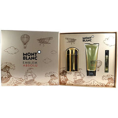 MONTBLANC - Emblem Absolu para hombre / SET - 100 ml Eau De Toilette Spray + 100 ml Shower Gel + 7.5 ml Mini EDT