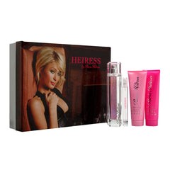 PARIS HILTON - Heiress para mujer / SET - 100 ml Eau De Parfum Spray + 90 ml Body Lotion + 90 ml Bath & Shower Gel + 10 ml EDP