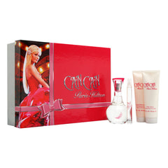 PARIS HILTON - Can Can para mujer / SET - 100 ml Eau De Parfum Spray + 90 ml Hair & Body Lotion + 118 ml Body Glistening Lotion + 10 ml EDP