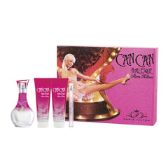 PARIS HILTON - Can Can Burlesque para mujer / SET - 100 ml Eau De Parfum Spray + 90 ml Body Lotion + 90 ml Shower Gel + 10 ml mini EDP