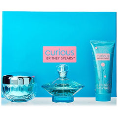 BRITNEY SPEARS - Curious para mujer / SET - 100 ml Eau De Parfum Spray + 100 ml Body Souffle + 20 gr.Body Shimmer