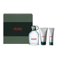 HUGO BOSS - Hugo Man para hombre / SET - 125 ml Eau De Toilette Spray + 75 ml After Shave Blam + 50 ml Shower Gel