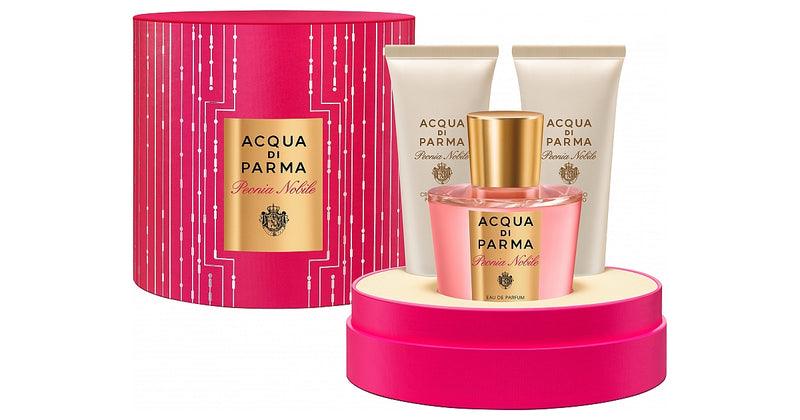 ACQUA DI PARMA - Acqua Di Parma Peonia Nobile para mujer / SET - 100 ml Eau De Parfum Spray + 75 ml Gel de baño + 75 ml Crema corporal