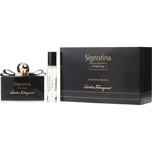 SALVATORE FERRAGAMO - Signorina Misteriosa para mujer / SET - 100 ml Eau De Parfum Spray + 10 ml Travel mini EDP