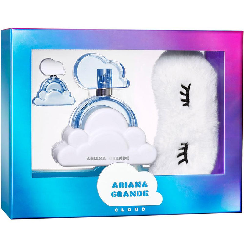 ARIANA GRANDE - Cloud para mujer / SET - 100 ml Eau De Parfum Spray + 7.5 ml Mini EDP + Antifaz para dormir