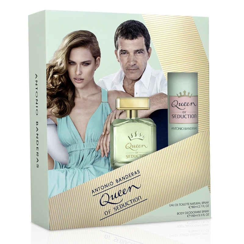 ANTONIO BANDERAS - Queen of Seduction para mujer / SET - 80 ml Eau De Toilette Spray + 1 Regalo