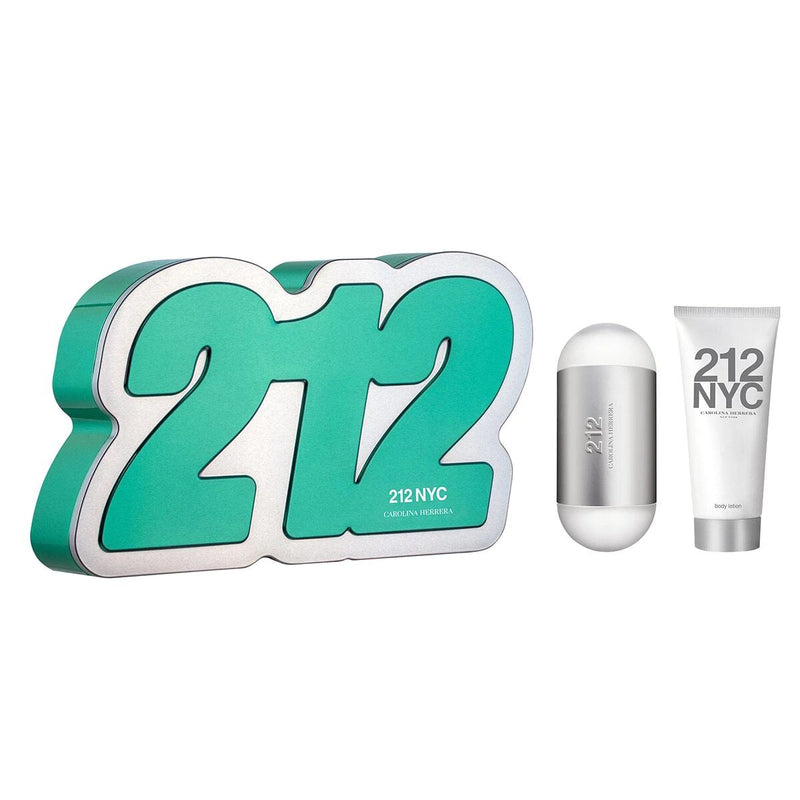 CAROLINA HERRERA - 212 NYC para mujer / SET - 100 ml Eau De Toilette Spray + 100 ml Body Lotion