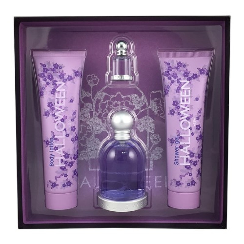 HALLOWEEN - Halloween para mujer / SET - 100 ml Eau De Toilette Spray + 150 ml Body Lotion + 150 ml Shower Gel + 4.5 ml EDT Splash