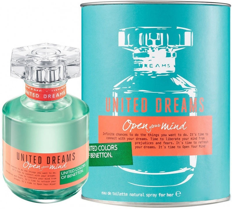 BENETTON - United Dreams Open Your Mind para mujer / 80 ml Eau De Toilette Spray