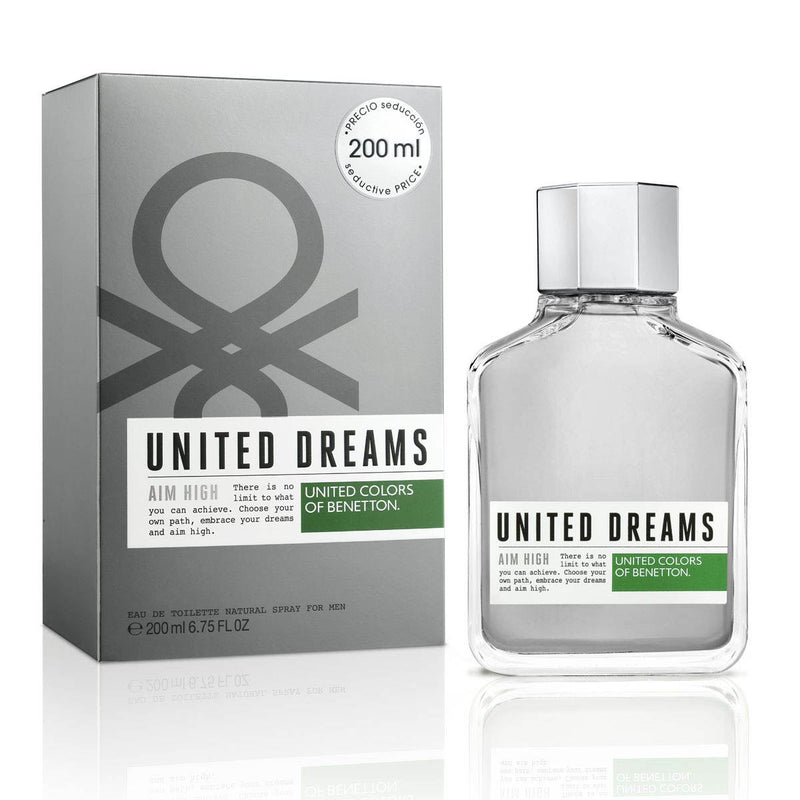 BENETTON - United Dreams Aim High para hombre / 200 ml Eau De Toilette Spray