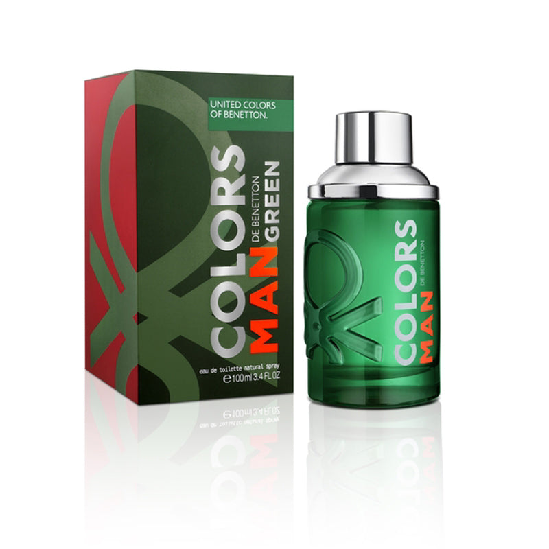 BENETTON - Colors Green Man para hombre / 100 ml Eau De Toilette Spray